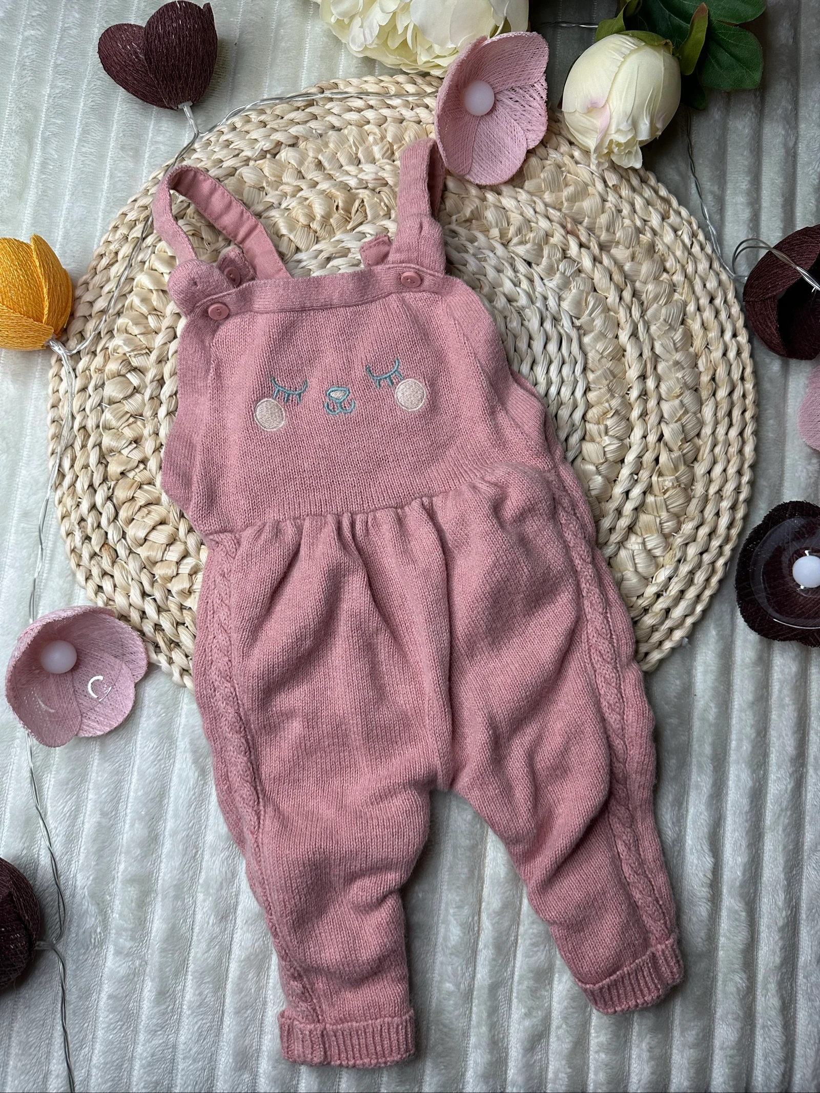 Salopette en maille rose Sergent Major 3 mois 